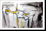 "Harambee 3", 50x70, Gouache und Tusche auf Leinwand "Harambee 3", 50x70, Gouache und Tusche auf Leinwand