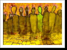 "Harambee 14", 50x70, Gouache und Tusche auf Leinwand "Harambee 14", 50x70, Gouache und Tusche auf Leinwand