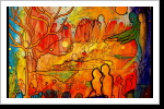 "Harambee 39", 50x70, Gouache und Tusche auf Leinwand "Harambee 39", 50x70, Gouache und Tusche auf Leinwand