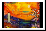 "Harambee 40", 50x70, Gouache und Tusche auf Leinwand "Harambee 40", 50x70, Gouache und Tusche auf Leinwand