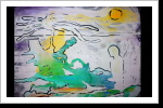 "Harambee 44", 50x70, Gouache und Tusche auf Leinwand "Harambee 44", 50x70, Gouache und Tusche auf Leinwand