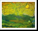 "Harambee 45", 50x70, Gouache und Tusche auf Leinwand "Harambee 45", 50x70, Gouache und Tusche auf Leinwand