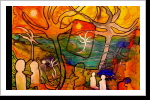 "Harambee 50", 50x70, Gouache und Tusche auf Leinwand "Harambee 50", 50x70, Gouache und Tusche auf Leinwand