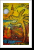 "Harambee 55", 50x70, Gouache und Tusche auf Leinwand "Harambee 55", 50x70, Gouache und Tusche auf Leinwand