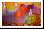 "Harambee 58", 50x70, Gouache und Tusche auf Leinwand "Harambee 58", 50x70, Gouache und Tusche auf Leinwand