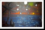 "Harambee 60", 50x70, Gouache und Tusche auf Leinwand "Harambee 60", 50x70, Gouache und Tusche auf Leinwand