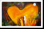 "Harambee 64", 50x70, Gouache und Tusche auf Leinwand "Harambee 64", 50x70, Gouache und Tusche auf Leinwand