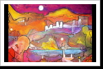 "Harambee 70", 50x70, Gouache und Tusche auf Leinwand "Harambee 70", 50x70, Gouache und Tusche auf Leinwand