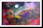 "Harambee 76", 50x70, Gouache und Tusche auf Leinwand "Harambee 76", 50x70, Gouache und Tusche auf Leinwand