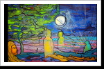 "Harambee 83", 50x70, Gouache und Tusche auf Leinwand "Harambee 83", 50x70, Gouache und Tusche auf Leinwand