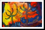 "Harambee 89", 50x70, Gouache und Tusche auf Leinwand "Harambee 89", 50x70, Gouache und Tusche auf Leinwand